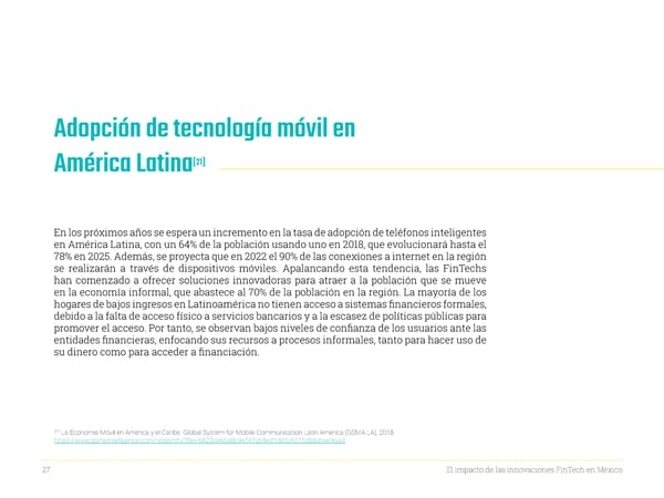 Startupbootcamp FinTech en Ciudad de México Trend Report Y2 - El impacto de las innovaciones FinTech en México - Page 27