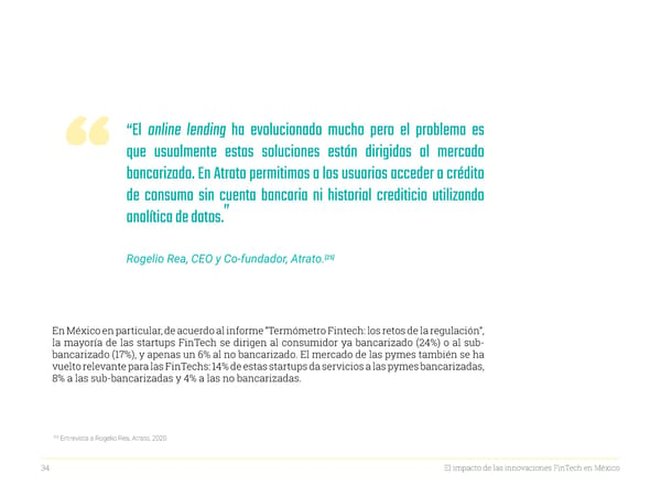 Startupbootcamp FinTech en Ciudad de México Trend Report Y2 - El impacto de las innovaciones FinTech en México - Page 34