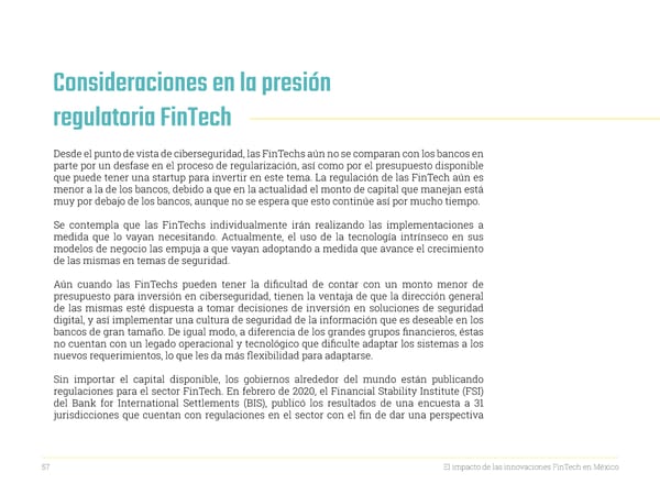 Startupbootcamp FinTech en Ciudad de México Trend Report Y2 - El impacto de las innovaciones FinTech en México - Page 57